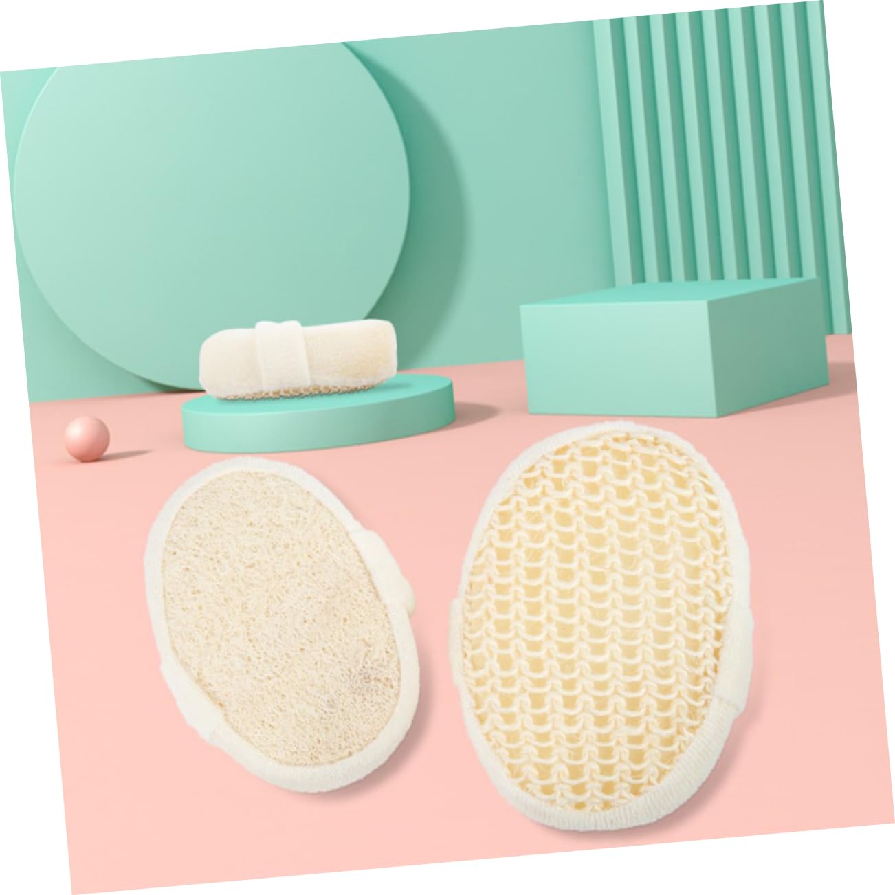 FOMIYES 6piezas Esponjas De De Lufa De Cepillos Exfoliantes Para Cuerpo y Espalda Limpieza y Masaje Para Hombres y Mujeres