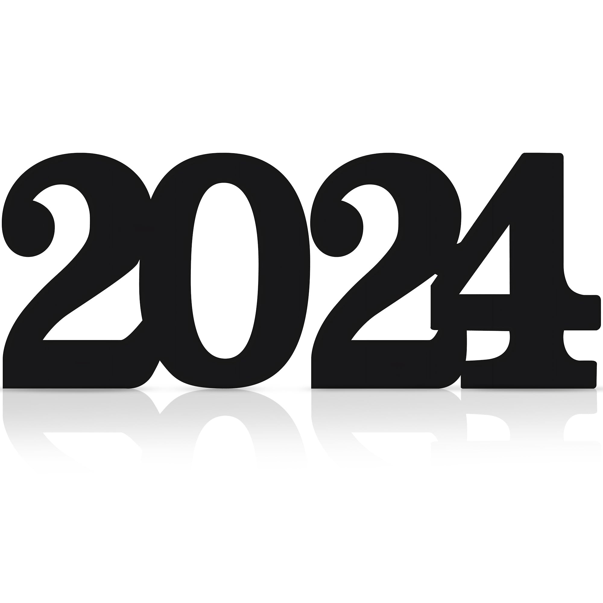 KatchOn, Black 2024 Wooden Numbers Sign - 16 Inch | Black Graduation Photo Booth Props 2024 for Graduation Decorations Class of 2024 | Black Class of 2024 Sign for 2024 Graduation Party Decorations