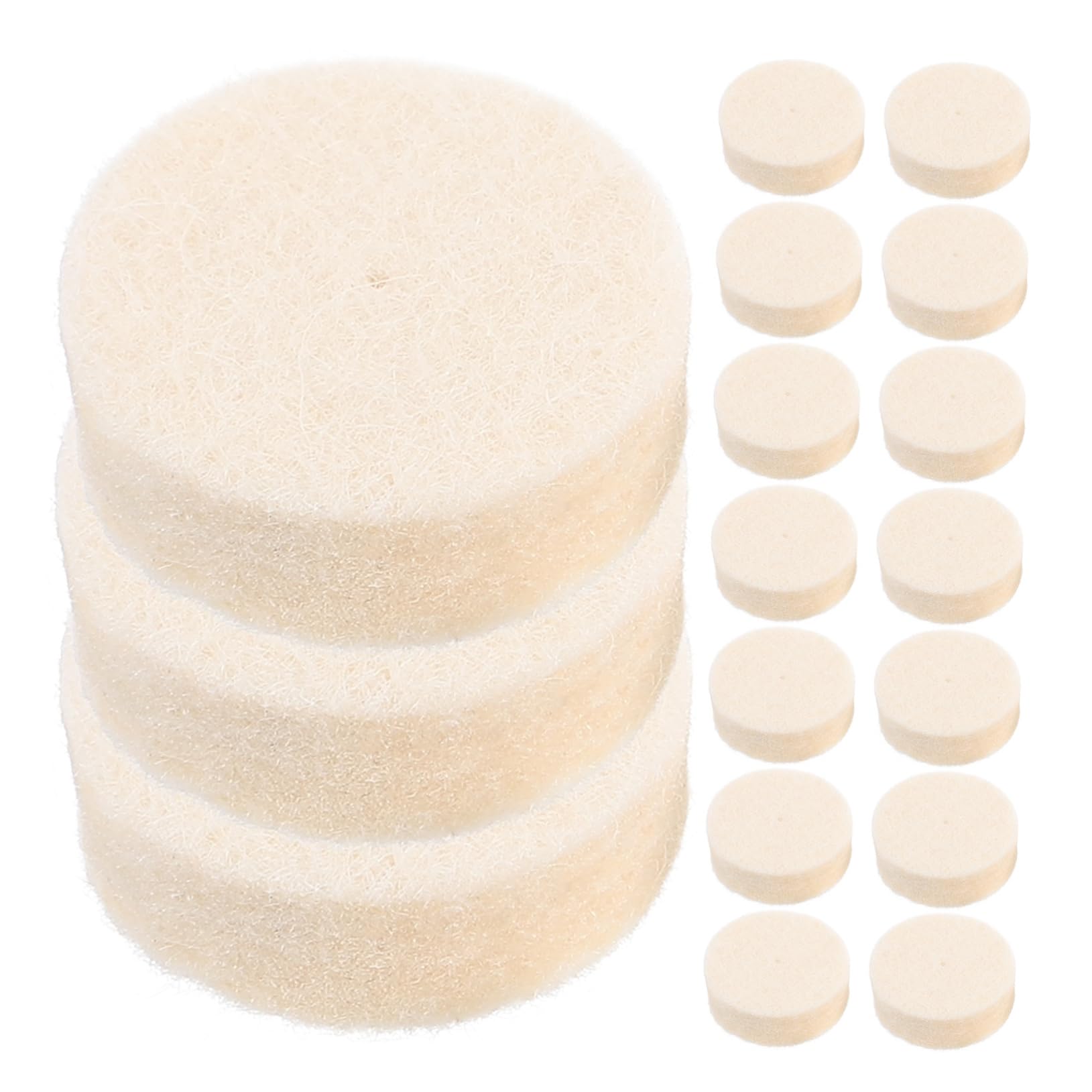PRETYZOOM 100pcs Wool Polishing Head Set 8mm Thick Nail Art Polishing Wheel Rotary Tool Buffing Wheels for Jewelry