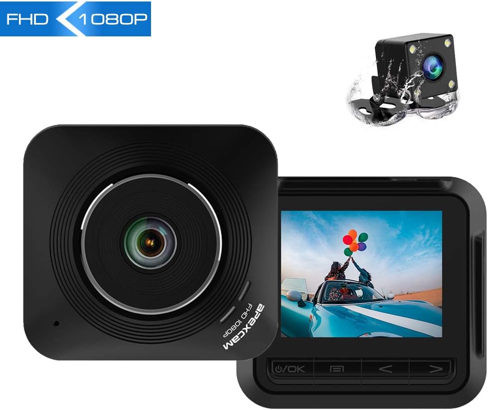 Apexcam Dash Cam 1080P Ultra HD Dash Camera for Cars Recorder 170°Wide