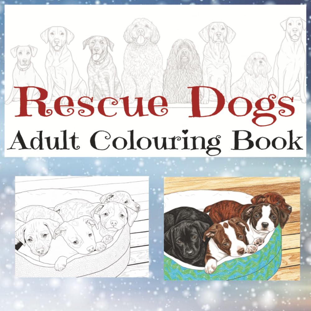 Rescue Dogs colouring Book for adults