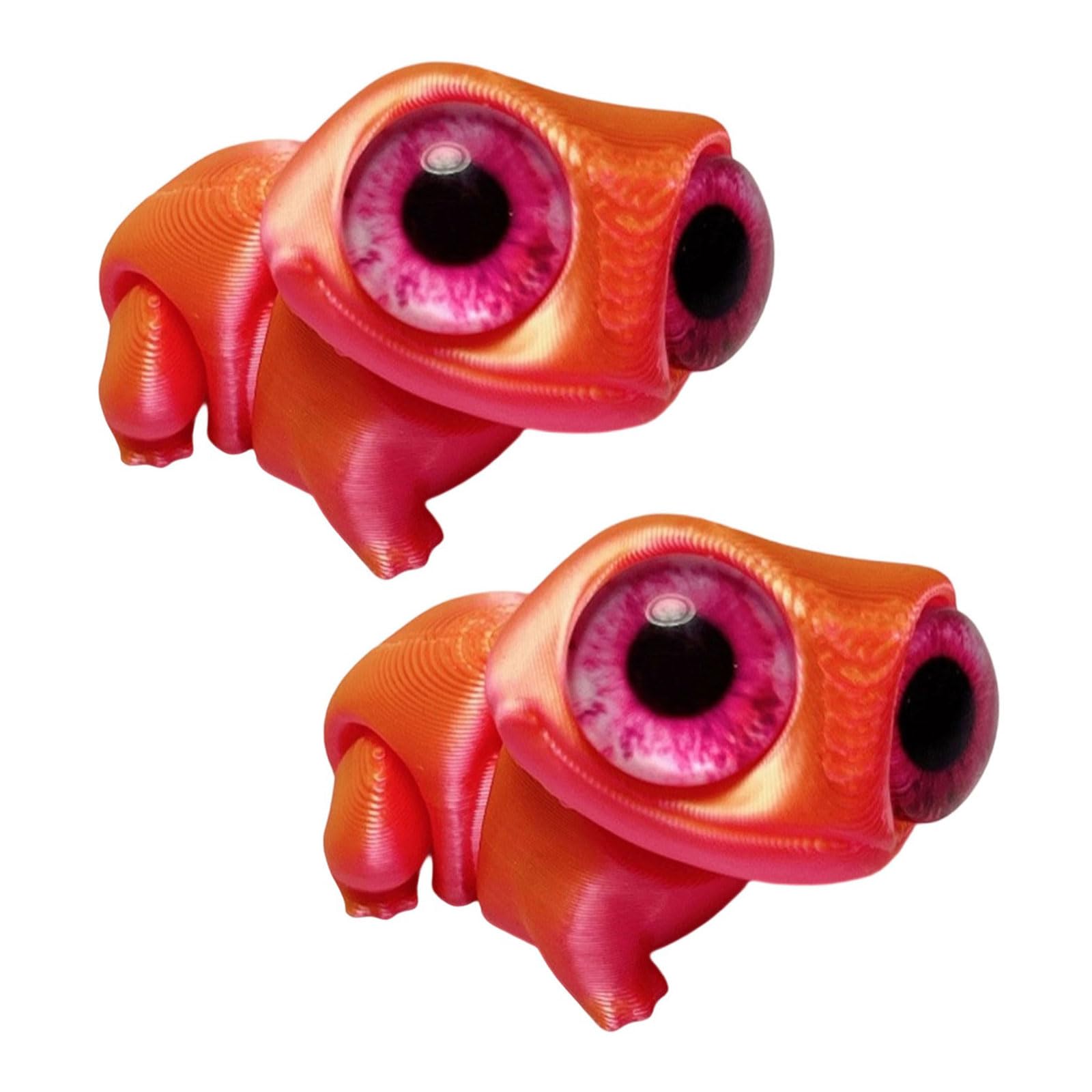 Sisyeuo Frogs Statue Multiple Positions Display Joints Movable Big Eye Animal Figure Decoration Poseable Frog Display Piece