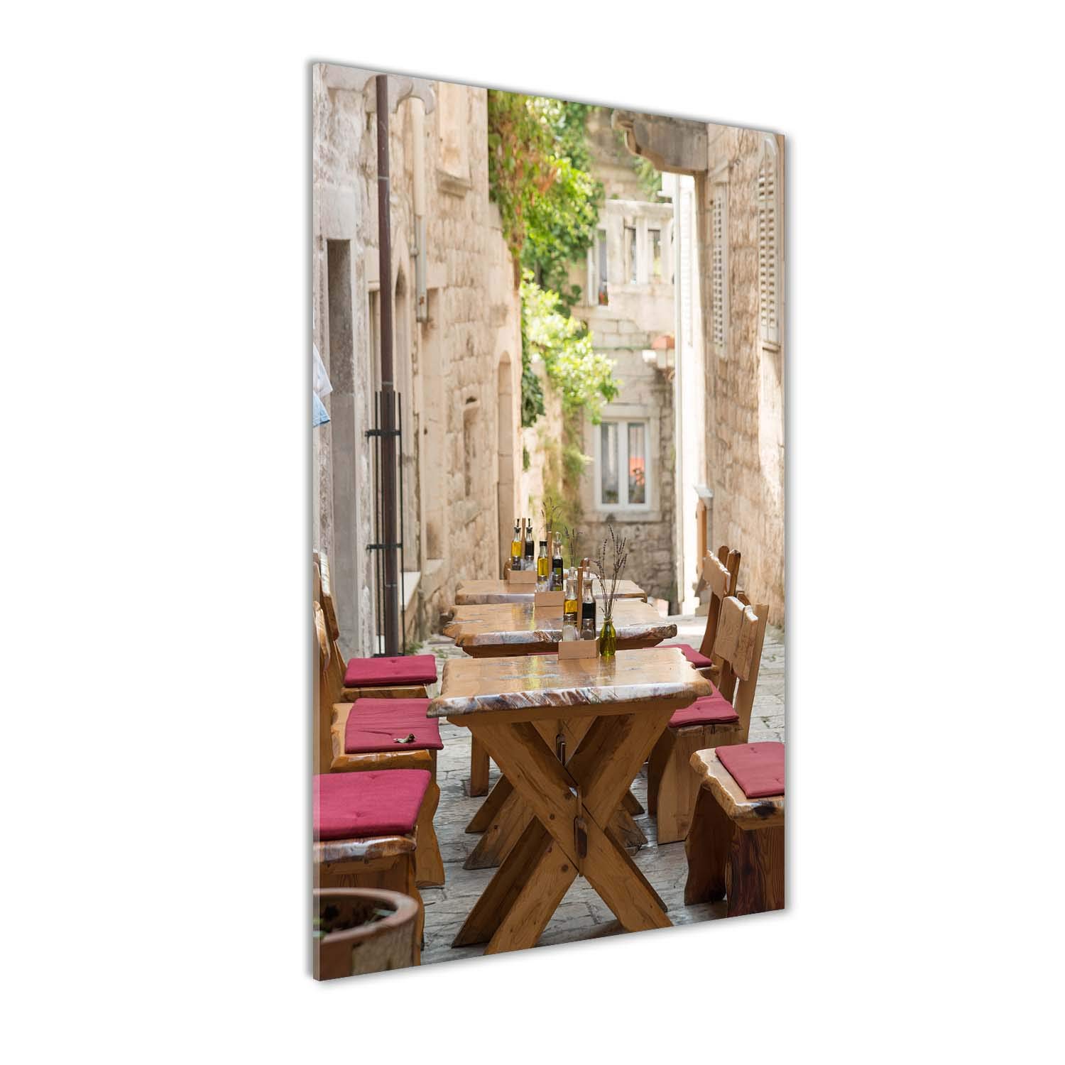 Tableau peinture sur verre trempé 70x140cm de Korcula Croatie