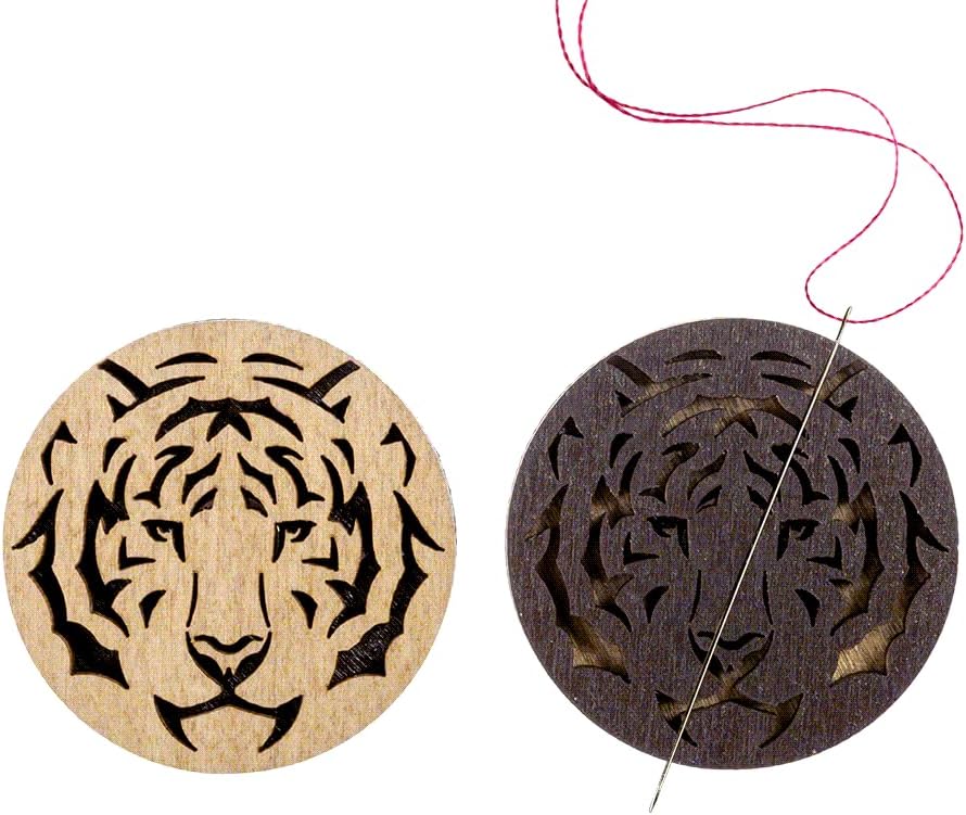 Magnetic Needle Minder, 2 Pcs Magnetic Needle Holder, Wooden Needle Holder, Embroidery and Cross Stitch Accessories