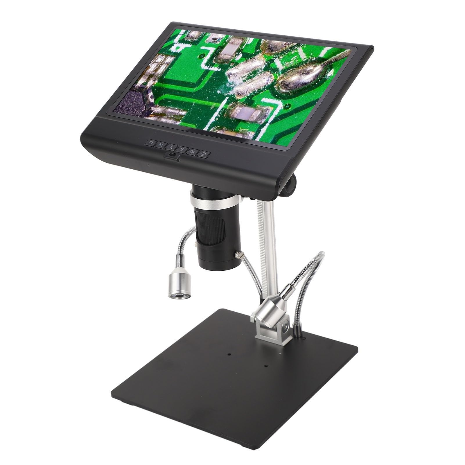 Microscopio Digital LCD de 10 Pulgadas, Diseño Sensible 1080P para Reparación de Electrónica SMD SMT con Base Metálica