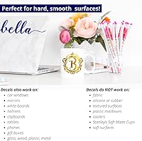 Vista 7 de Calcomanía personalizada con nombre para vaso Yeti, automóvil o laptop, tu elección de color y estilo Decals by ADavis