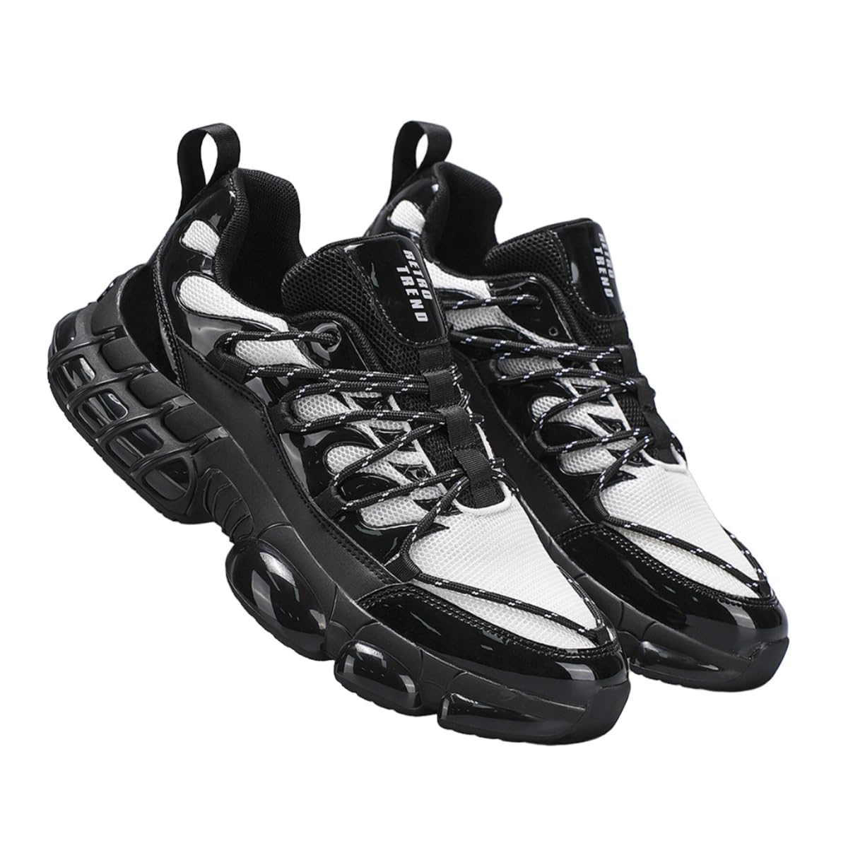 Men's Running Shoes Tennis Sneakers Slip On Walking Shoe for Men Lightweight Gym Athletic Workout Trainers Fitness Breathable Casual White US 12