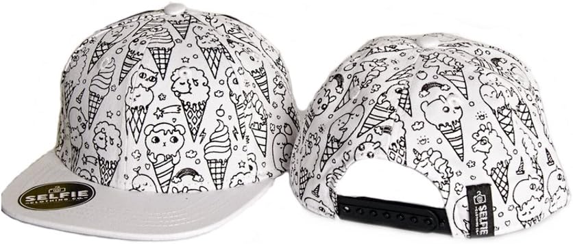 Selfie Clothing - Colour in IceKream Kitty Snapback Cap Multicoloured