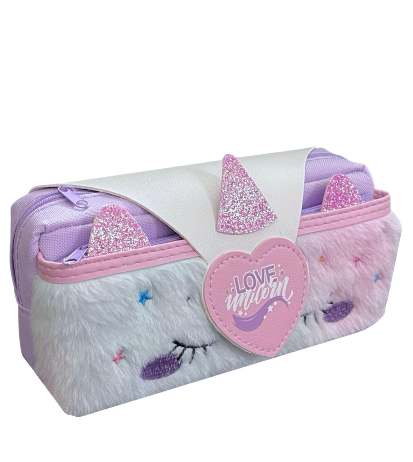 Le Delite Unicorn EVA Fur Canvas eva Double Pocket Zipper Cute Special Student Kids Girls Children Boys Box Big Storage Bags Pen Pouch Stationery Pencil case for School (Unicorn Love) (B0CSB5N285) Amazon Price History, Amazon Price Tracker