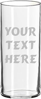 Personalized Etched Glass Flower Vase by MyPersonalMemories - Custom Text Engraving for Weddings, Anniversaries, Birthdays & More (9" Tall)