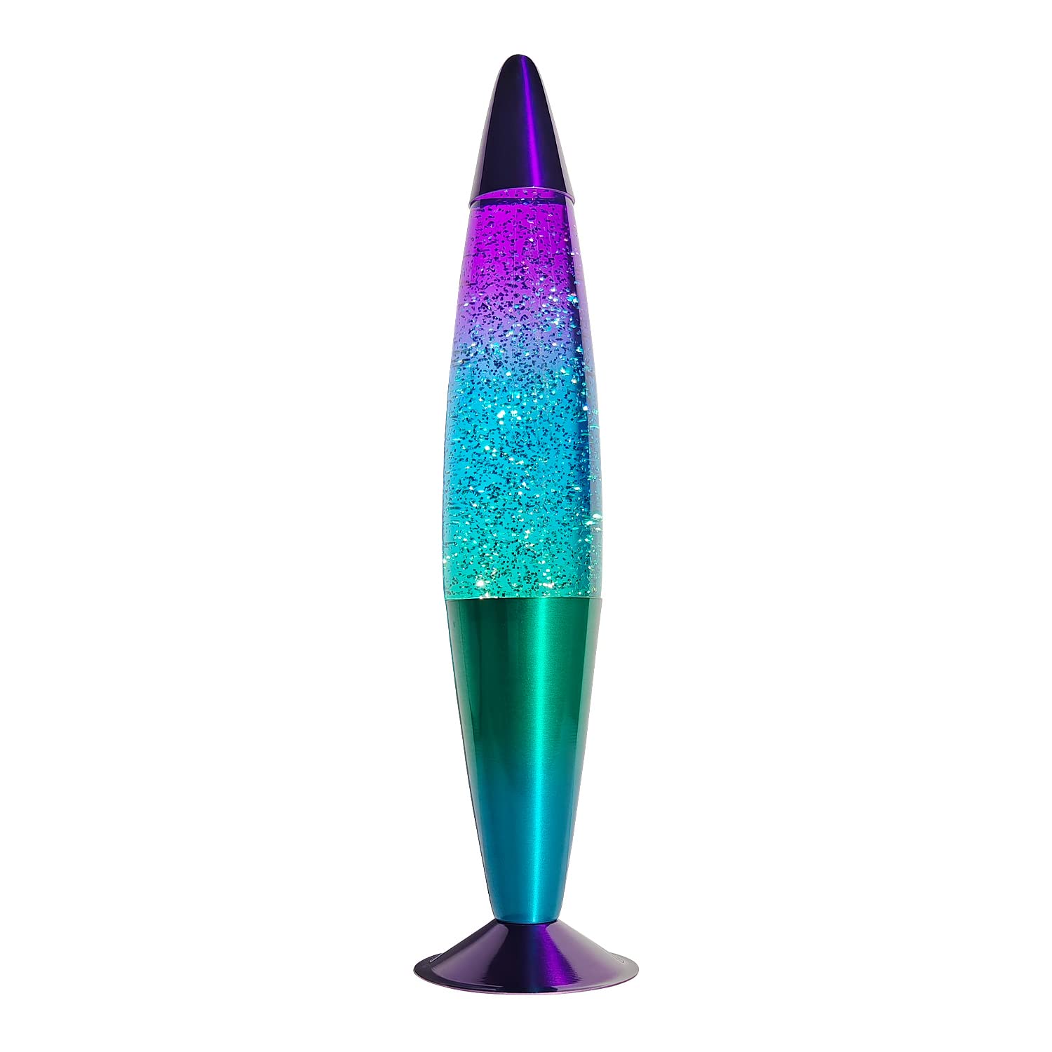 16 Inch Green Blue Purple Rainbow Glitter Lamp, 2 Bulbs, Night Light Rainbow Lamp, Relaxing Mood Lighting Night Light for Adults, Kids, Teens, Home Room Office Decor, Present