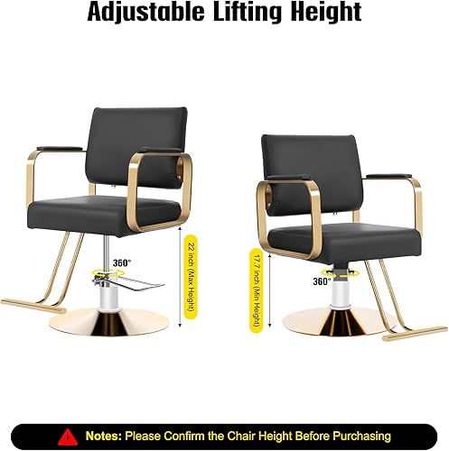 Miniatura 9 de Silla de peluquería para estilista, silla de peluquería para el hogar, altura ajustable y giratoria de 360, sillas de salón de belleza, spa, equipo
