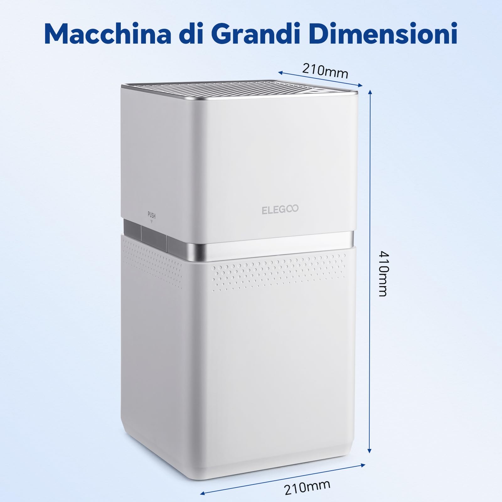 ELEGOO Mars Mate Purificatore d'aria, con Filtro a Carboni Attivi Ssostituibile, Rimuove fino al 95% di TVOC per la Stampante 3D a Resina Mars 5 Ultra, Saturn 4 Ultra, Dimensioni 210mmx247mmx10mm