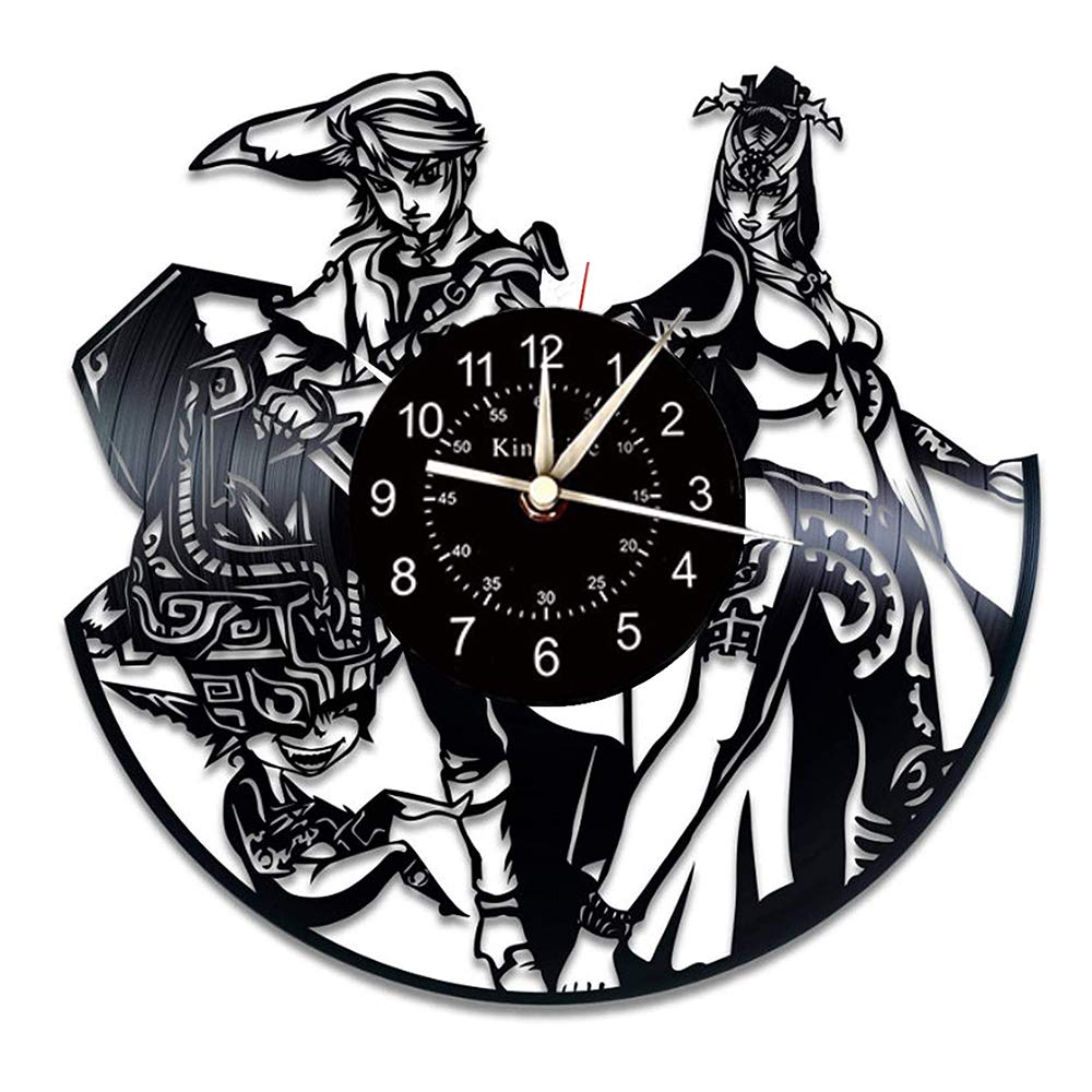 Horloge murale en vinyle de Zelda faite main : une décoration murale premium