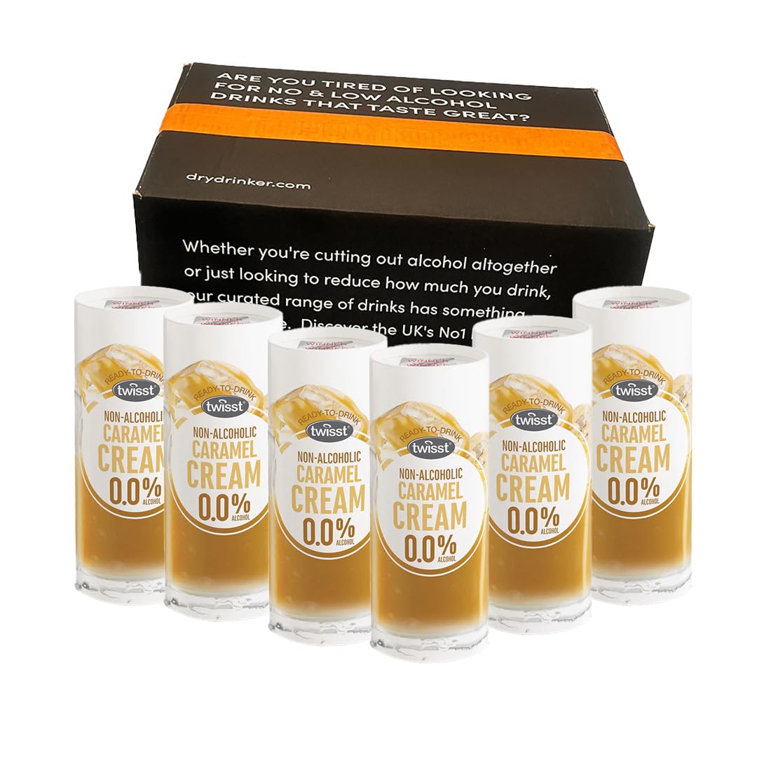 Twisst Caramel Cream Non-Alcoholic Liqueur: 6 x 235ml Case | 0.0% ABV | Luxurious & Creamy | Indulge in Velvety Cocoa and Vanilla Notes | Vegan & Crafted for Connoisseurs