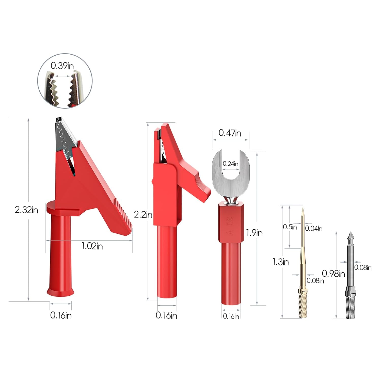 Goupchn 28PCS Multimeter Test Leads Kit with Alligator Clips High Voltage Flexible Test Probes Insulation Piercing Test Clip Replaceable Precision Sharp Probes Multifunction