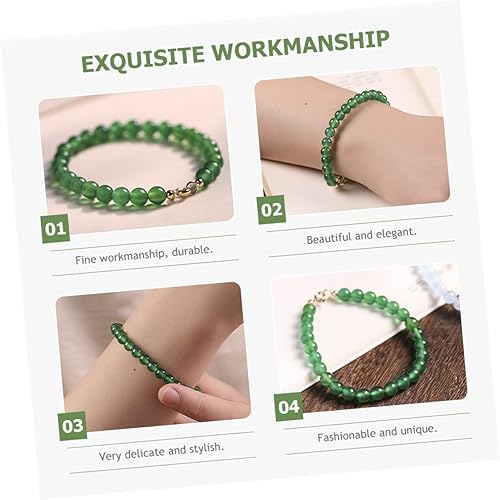 Miniatura 5 de Green Agate Bead Bracelet for Women Teen Unique Fashion Jewelry for Casual Special Occasions Distinctive