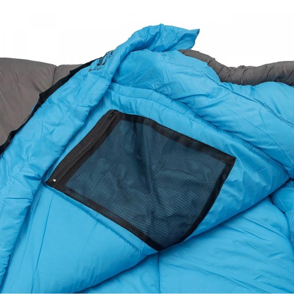 Yate Mons XXL 4 Jahreszeiten Schlafsack für Erwachsene bis Minus 24 °C 7 Kammer Hohlfaser leicht wasserabweisend 230x80 cm Winterschlafsack Partnerschlafsack Mumienschlafsack