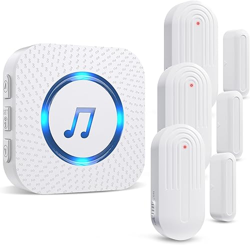 Miniatura 12 de SanJie Timbre Inalámbrico de Puerta con Sensor, Alarma de Entrada cuando la Puerta se Abre, para Negocios/Hogar/Niños, 5 Niveles de Volumen