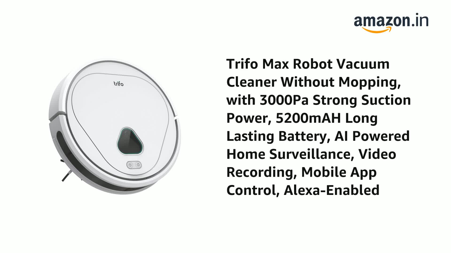 Trifo Max Robot Vacuum Cleaner Without Mopping, with 3000Pa