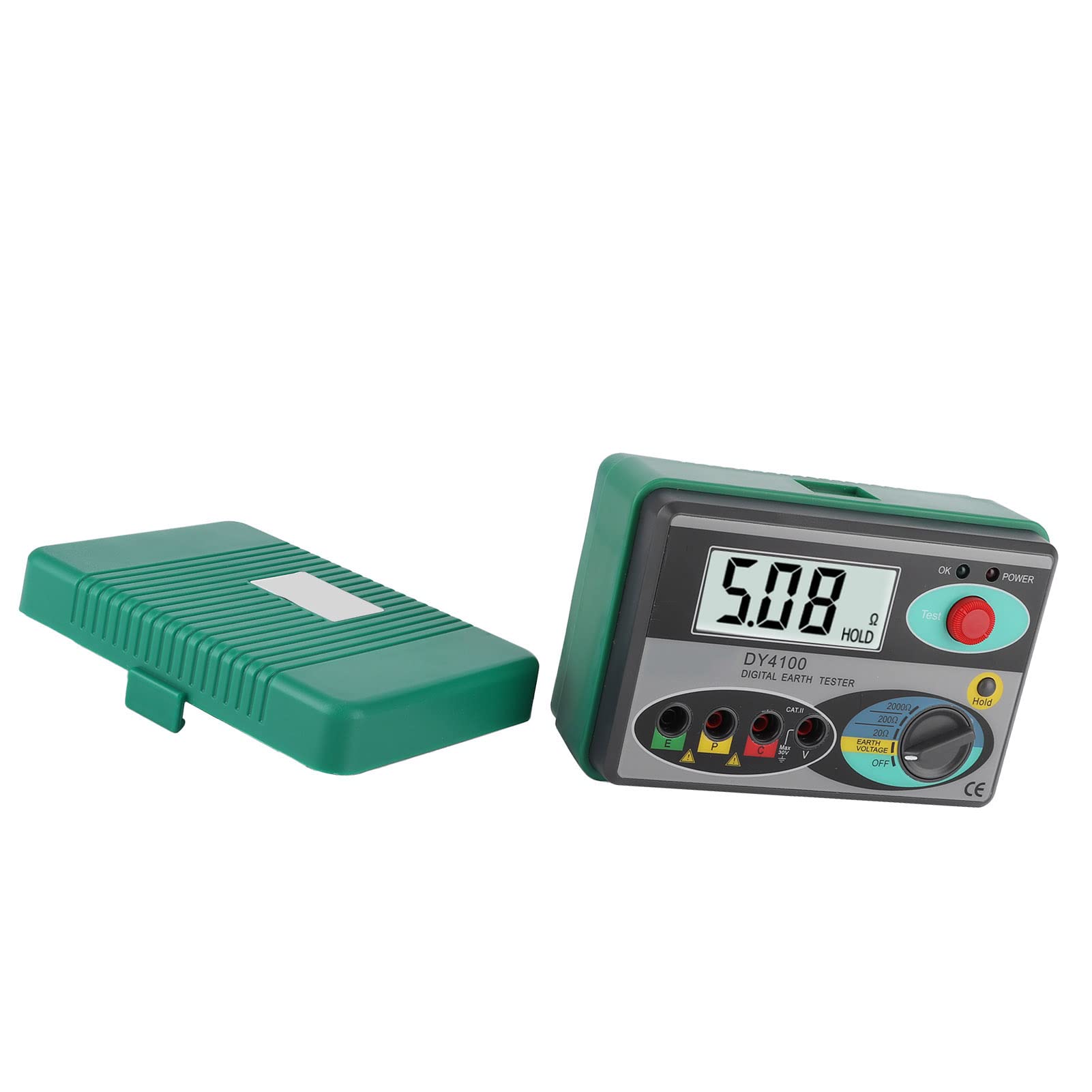Tester Rezystancji Uziemienia Aramox, Precyzyjny Miernik Rezystancji Niedoboru LCD, ze Wskaźnikiem LED