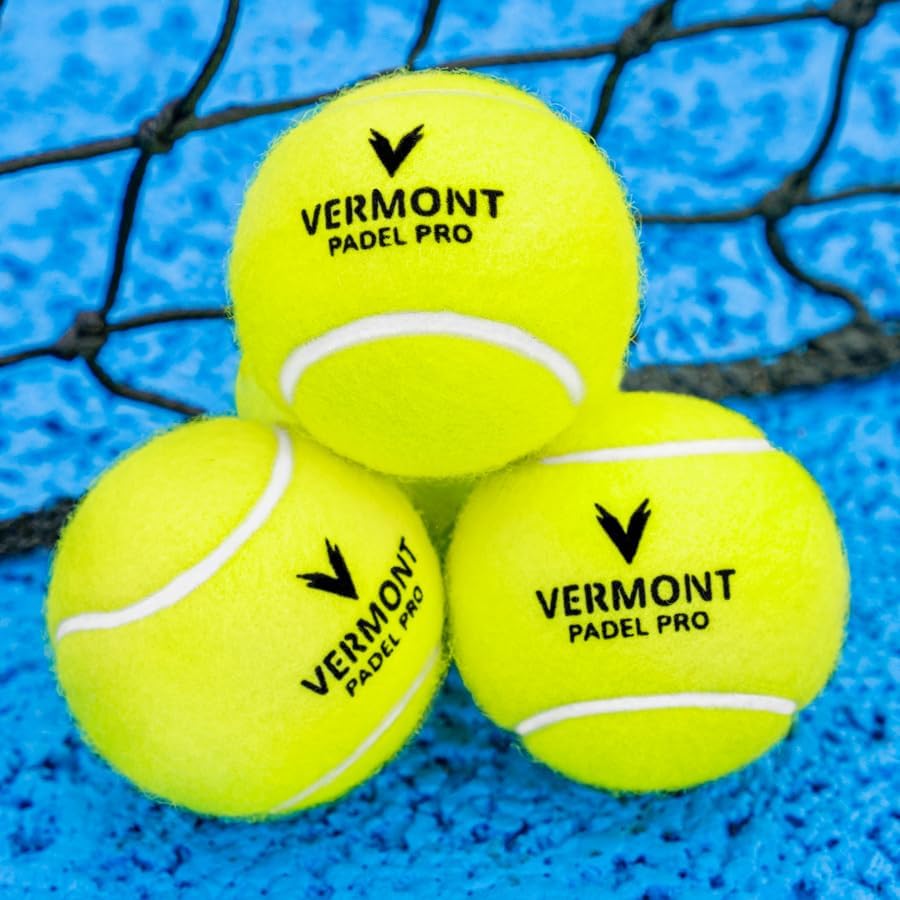 Vermont Padel Pro Balls | Premium Padel Balls Approved by International Padel Federation – Available in Pressurized Tubes - Ideal for Professional Play & Advanced Players
