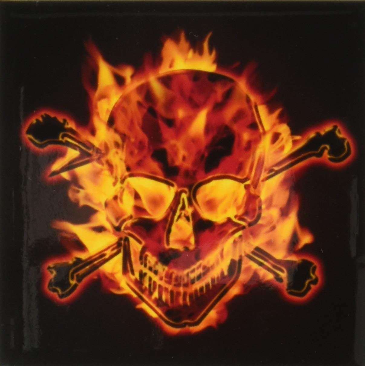 Flaming Skulls And Crossbones