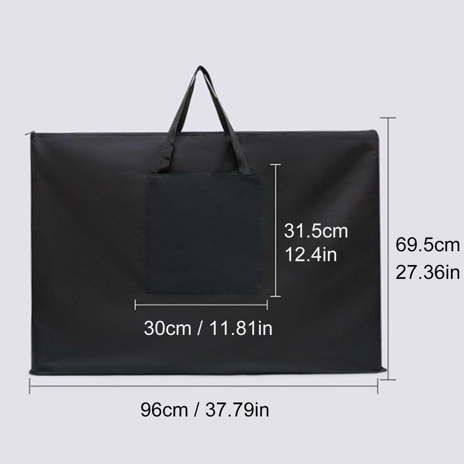 Cartella per artisti, 94 x 68 cm, borsa da disegno per presentazioni artistiche, custodia per il trasporto, per pittura e disegno, borsa per artisti, Nero , A1, Custodia a portafoglio A1