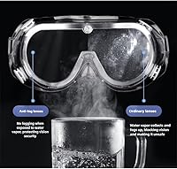 Vista 1 de Anteojos de seguridad antivaho y lentes ajustables de laboratorio y ciencia, diseño ligero