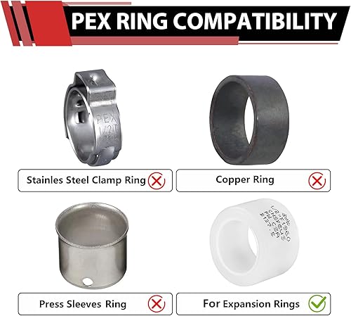 Miniatura 6 de Paquete de 2 válvulas de bola de latón EFIELD Pex-A de expansión fría de 34 pulgadas x 34 pulgadas para agua fría y caliente, agua potable, ASTM