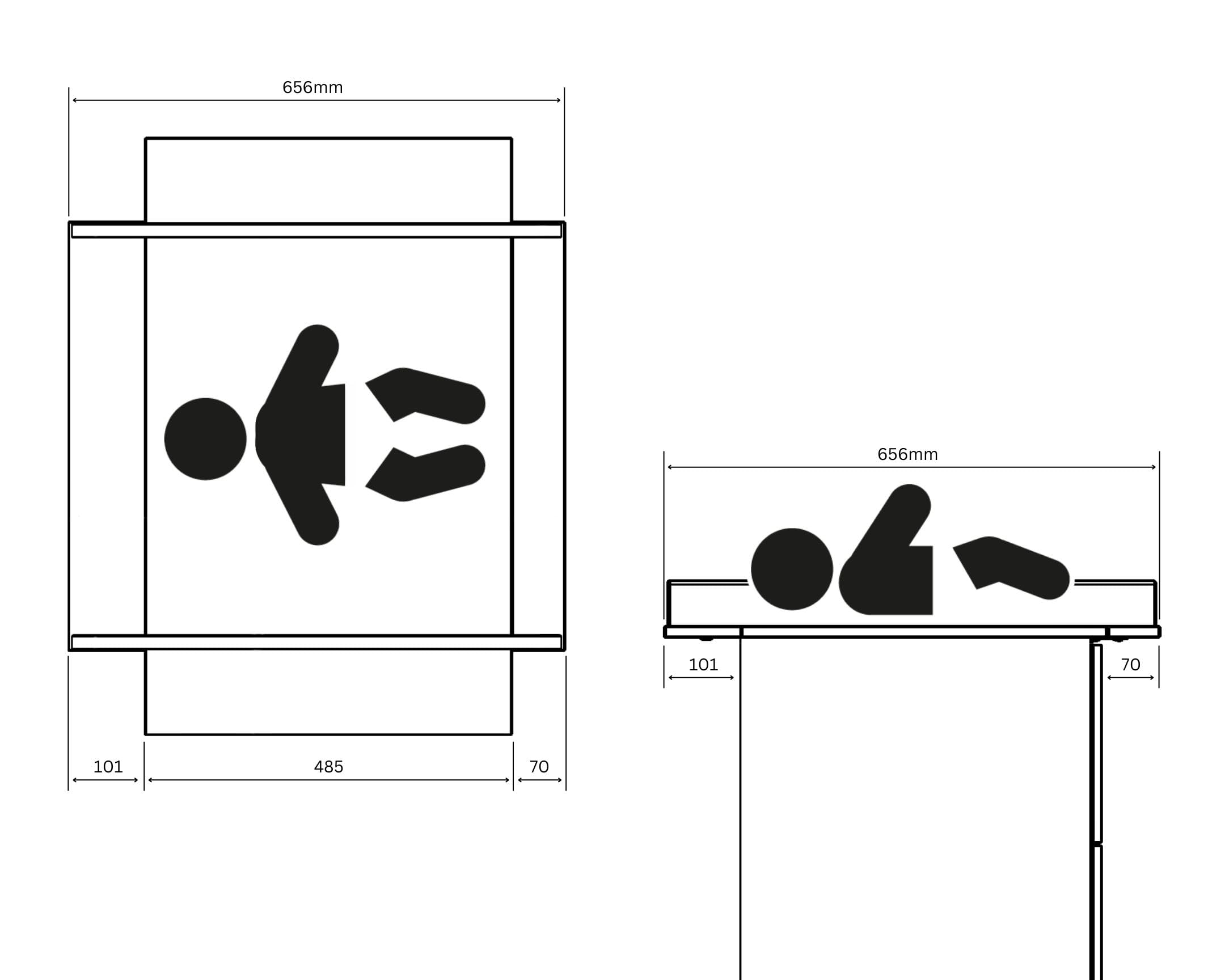 WEBABY - Wickelkommode White Panda ALBA | 3 Schubladen | 79 x 65 x 92 cm | Abnehmbarer Wickeltisch inklusive