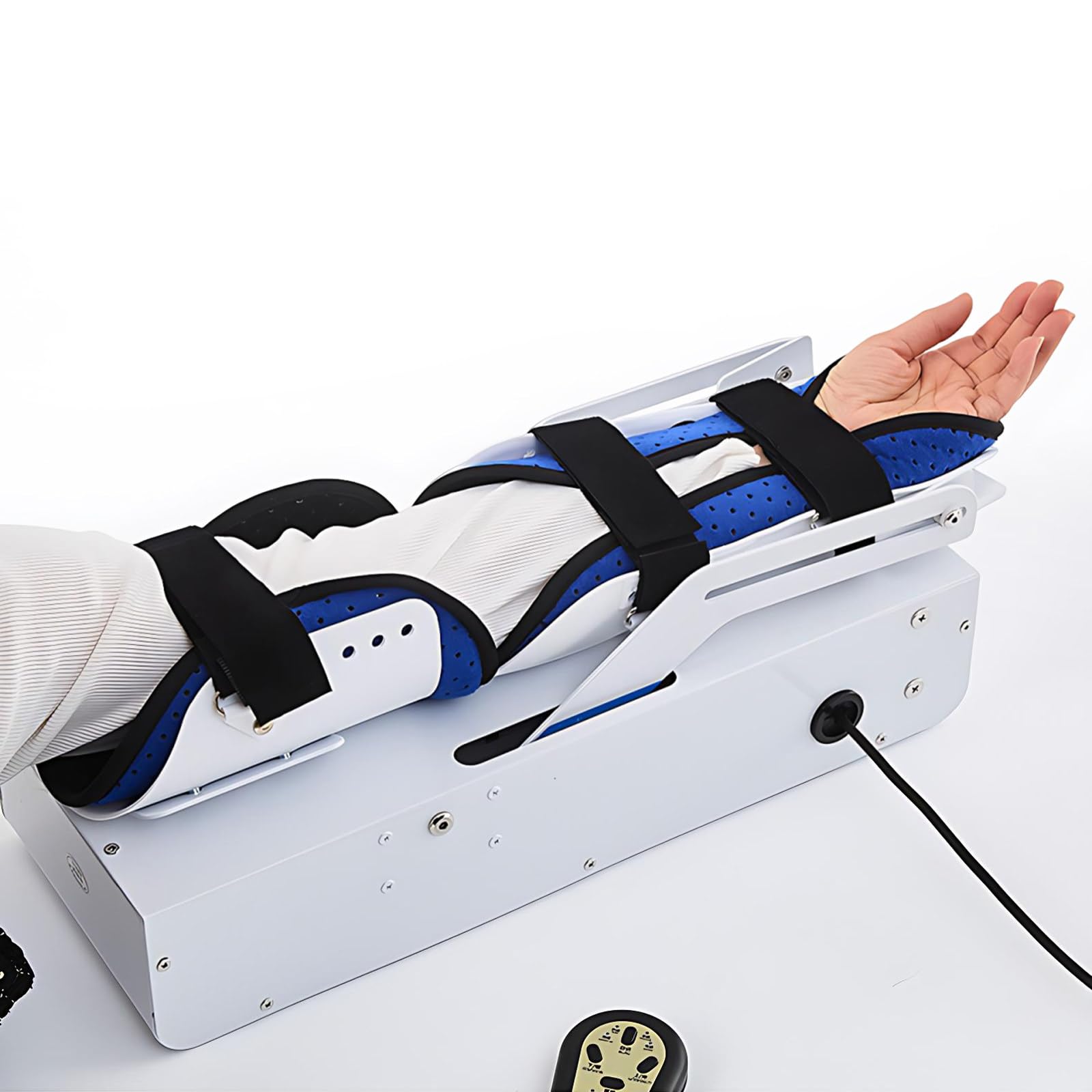Ejercitador de Brazo con Soporte para el Codo, Modos Manual y automático, riel Deslizante para el antebrazo, indicador de ángulo para la recuperación de la rigidez del Codo.