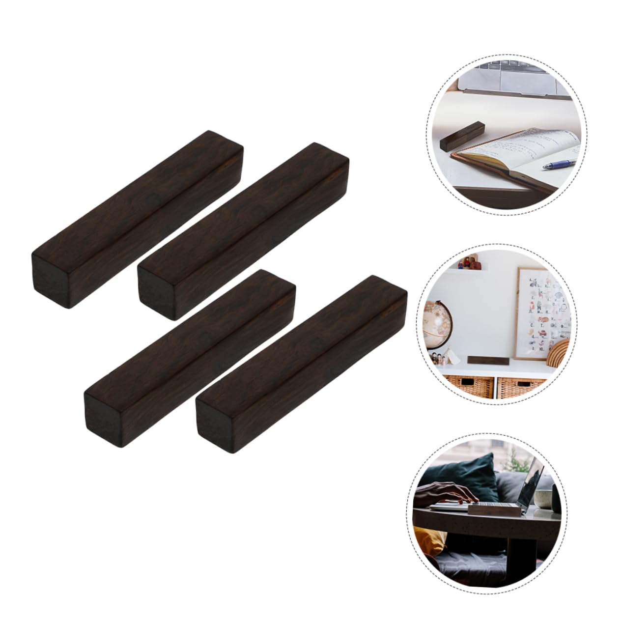 文鎮5本セット 24.5㎝ 書道 絵画 用木製ペーパーウェイト長方形 習字