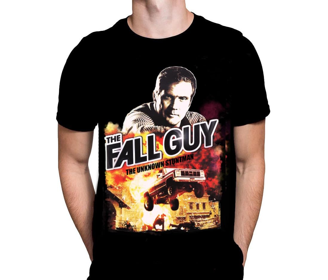 Wild Star Hearts WSH - Fall Guy - Retro 80's Stuntman Show Fan Merchandise Men's Black T-Shirt
