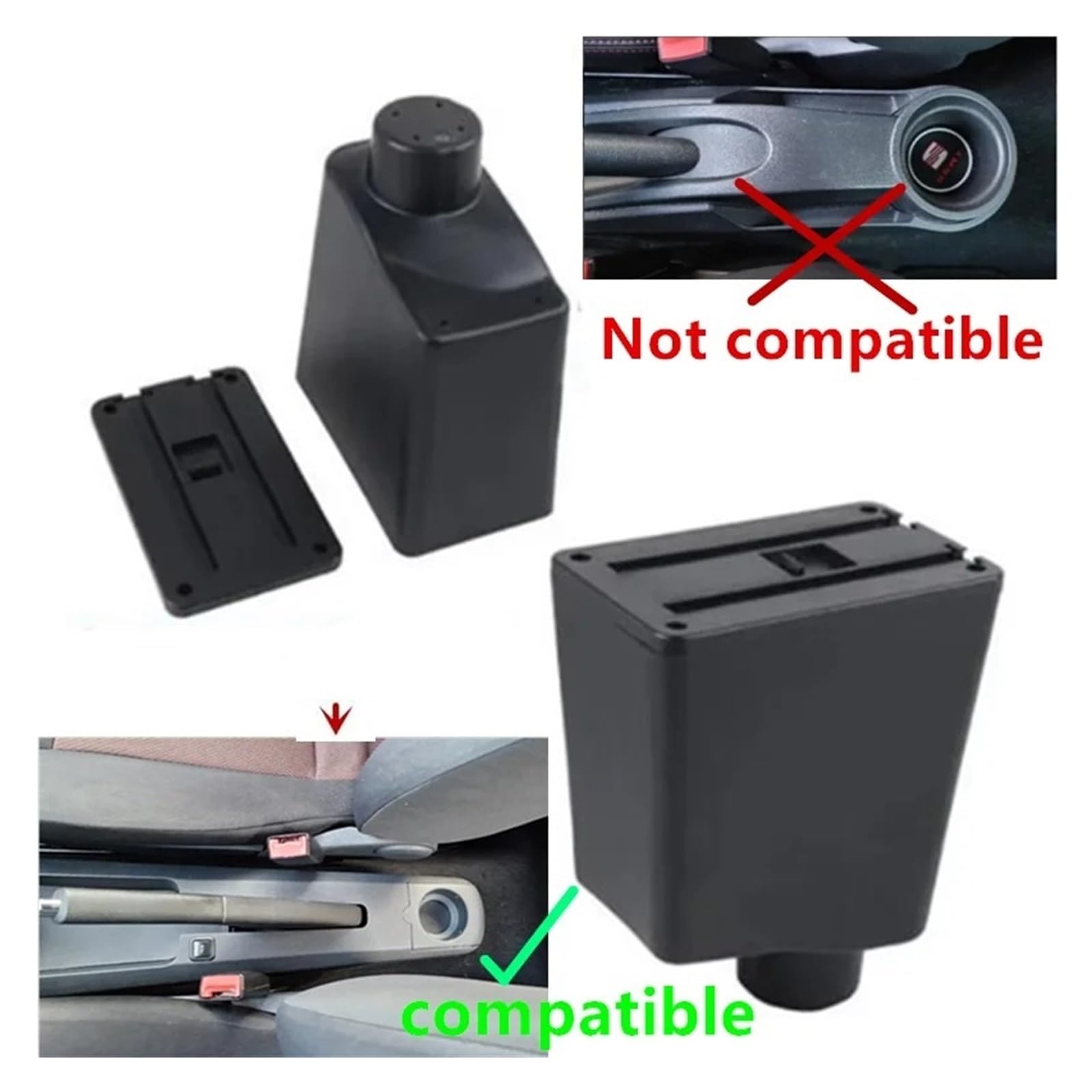 Caja Reposabrazos Para SEAT Para Cordoba II 2003 2004 2005 2006 2007 2008 2009 Caja Almacenamiento Reposabrazos Del Coche Accesorios Repuesto Interior Consola Central Reposabrazos(A red line NO USB)