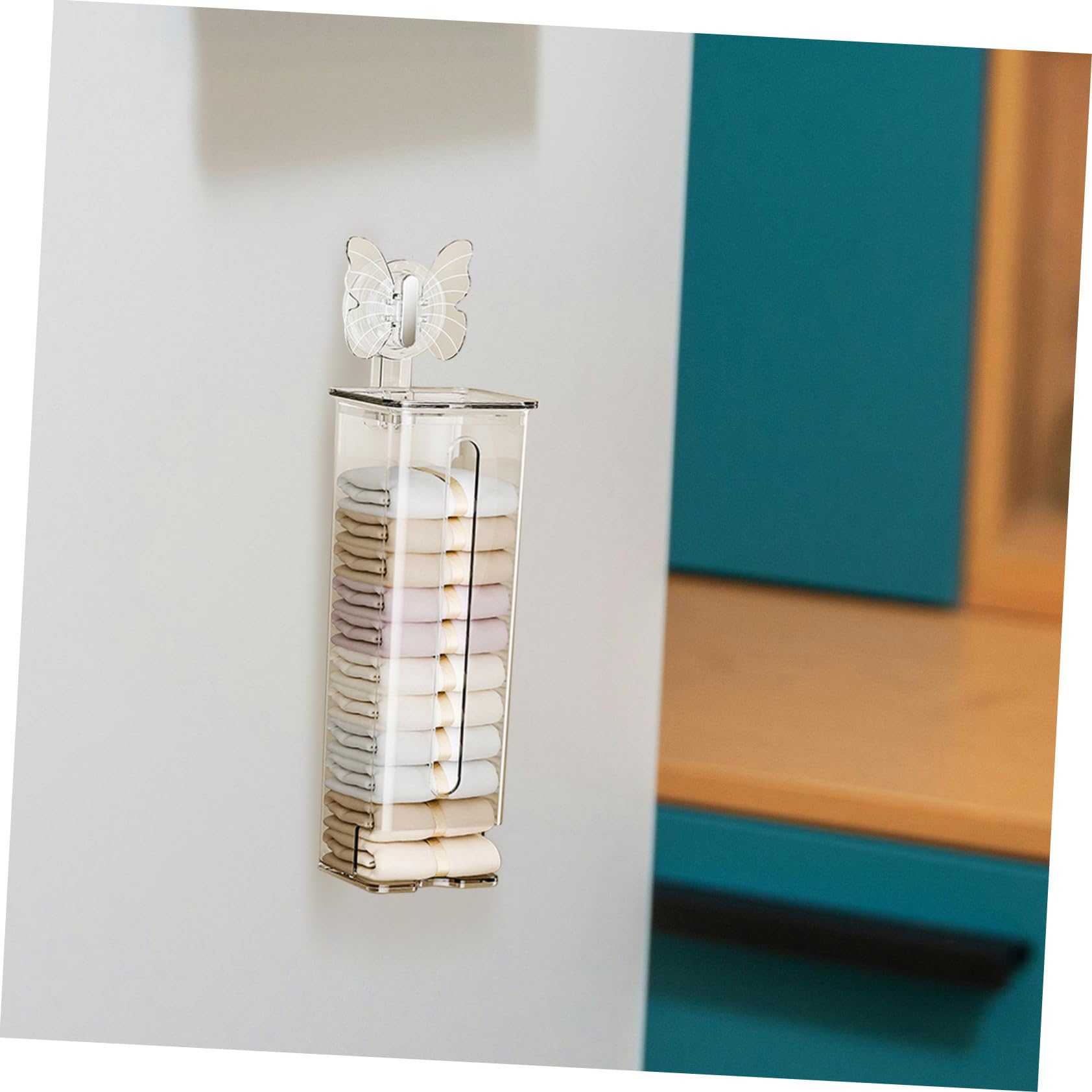 2stücke Wandmontierter Kleiderschrank - Aufbewahrungs - Organizer Hängender Aufbewahrungsbehälter Für Socken Wand - Socken - Organizer Organisationsregal Fürs Schlafzimmer