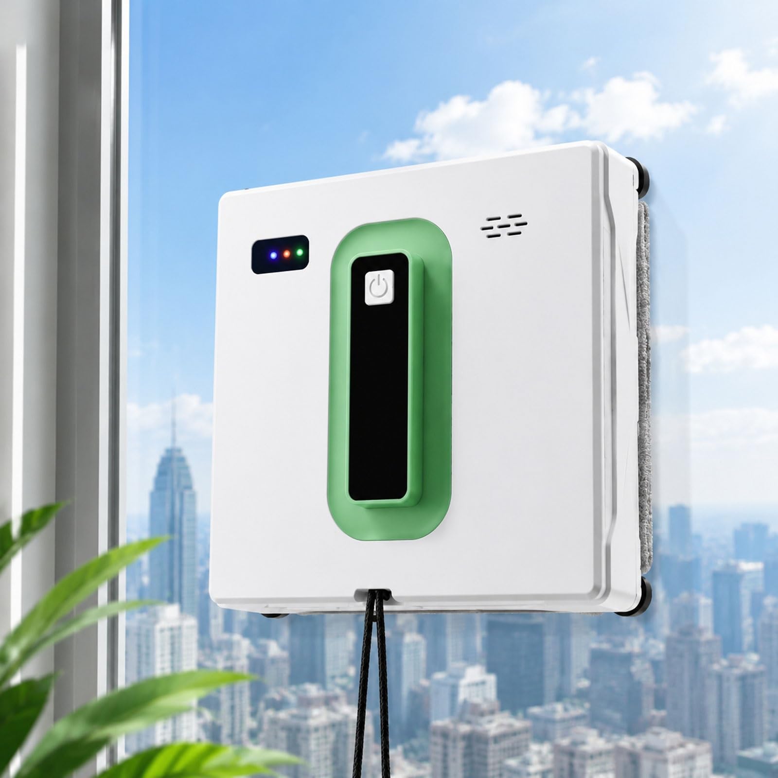 FHRKA Window Cleaner Robot Double-Sided Spray Water 3800Pa Strong Suction,3000 Pa Powerful Suction Capability,Robot Window Cleaner