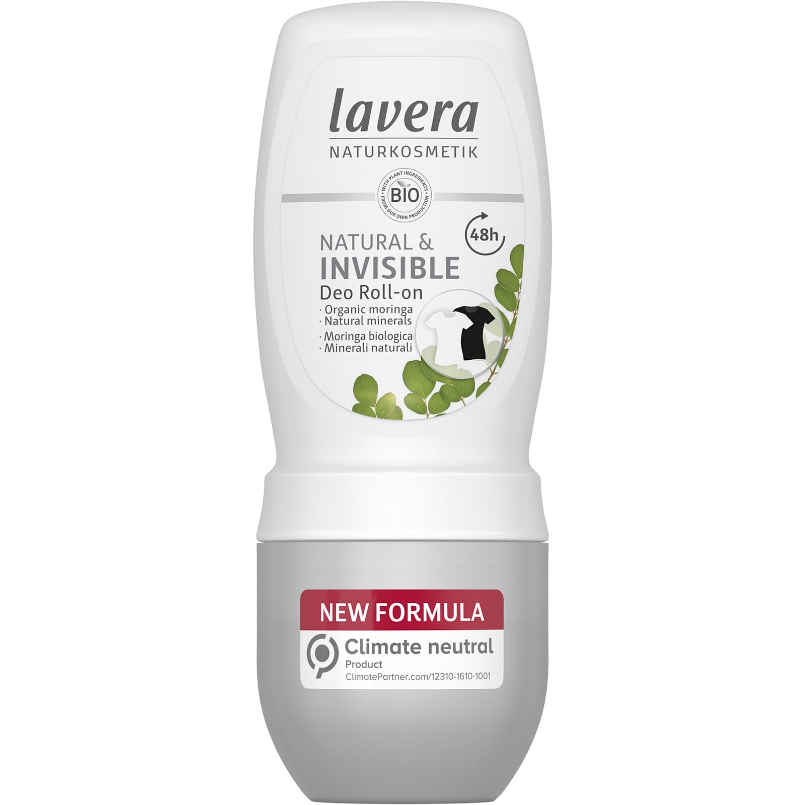 lavera Deo Roll-On NATURAL & MILD 48 h - vegan - natural cosmetics – organic oat & natural minerals - without aluminum - climate neutral – 48 h protection - dermatologically tested - 50 ml