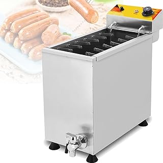 Corn Dog Fryer Commercial Cheese Hot Dog Sticks Maker Machine,Large Capacity Cheese Mozzarella Hot Dog Sticks Fryer,for Restaurant,Store,Home