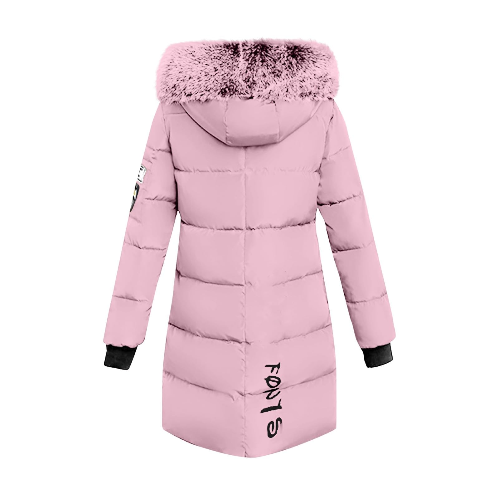 Wintermantel Damen Lang Daunenmantel Warm Steppmantel Einfarbig Winterjacke Mit Taschen Damenmantel Gefüttert Daunenjacke Mit Reissverschluss Steppjacke Elegant Puffer Jacke Winddicht Casual