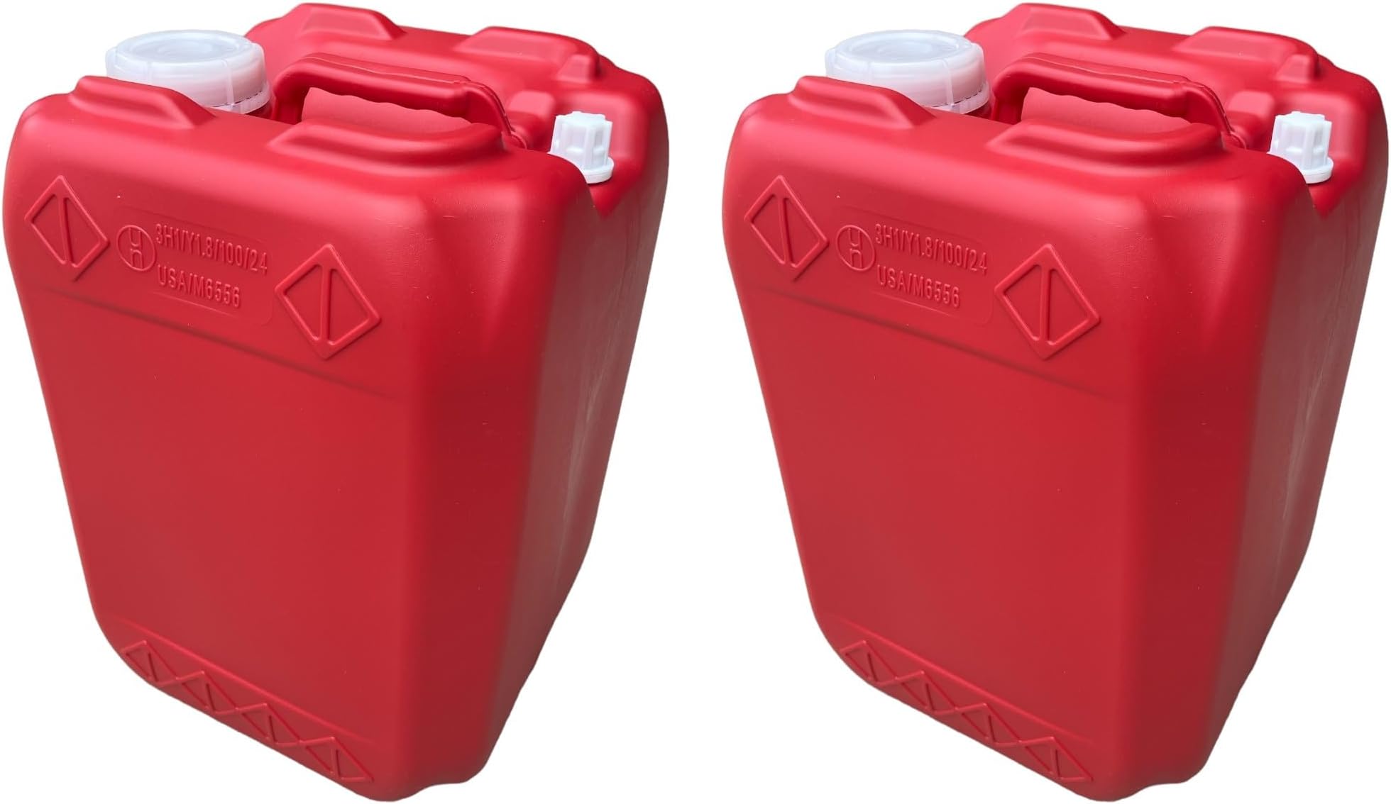 5 Gallon Hedpack with Cap | Carboy | Brewing & Fermentation | Stackable | BPA FREE- Food Grade | 2 PACK (RED)
