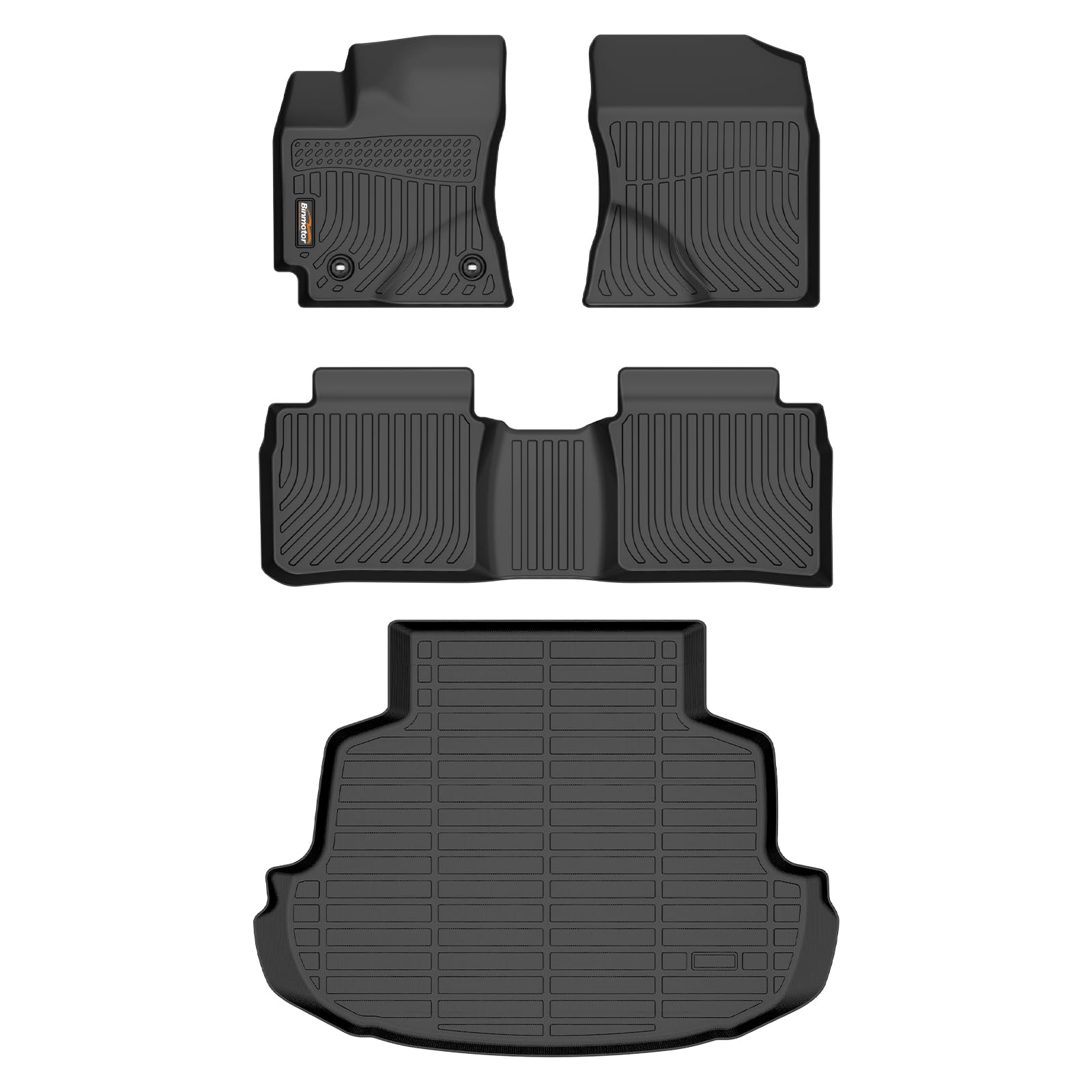 Binmotor-Floor Mats Cargo Liner Set for Toyota Corolla 2014-2019 Only Sedan Corolla Cargo Mat Trunk Mat TPE All