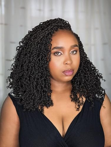 Afro Kinkys Bulk Human Hair for Permanent Micro Locs/Twists/Braids/Repair 4C Afro Kinky Curly Bulk Human Hair 14 Inch Natural Black