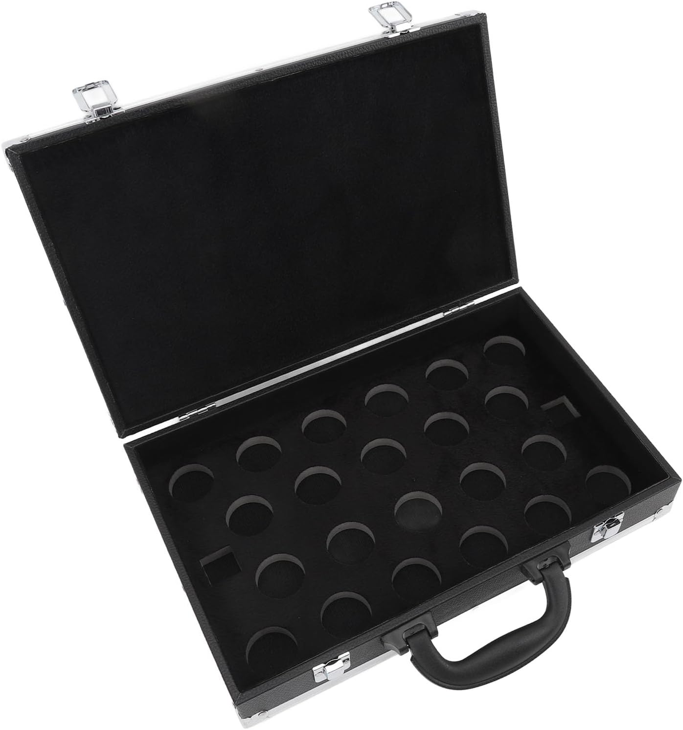 Billiard Balls Storage Box Pool Ball Carrying Box/Cover Billiard Box/Cover with Aluminum Alloy Frame & PU Cover for 22 Pool Golf Accessories