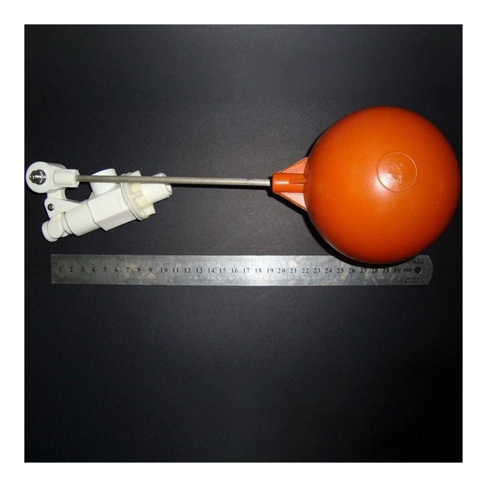 DOLUNTO Válvula de Esfera Flotante Horizontal Vertical de Doble válvula de Flotador del Tanque de Agua fría Caliente vástago de Control de Flujo Cisterna PC 1 Specification : 1 Inch (White)