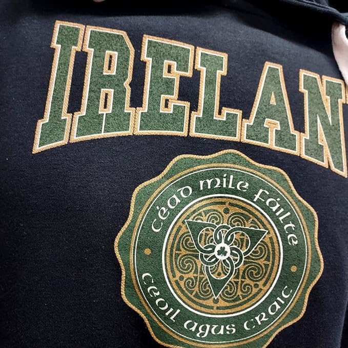 Ireland Mens Isle Navy Long Sleeve Hoodie3