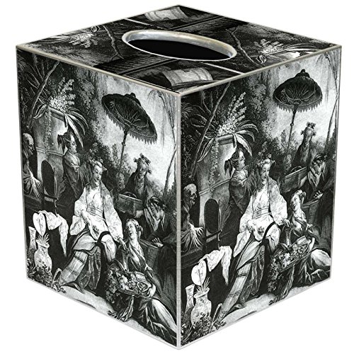 Chinoiserie Paper Mache Tissue Box Cover