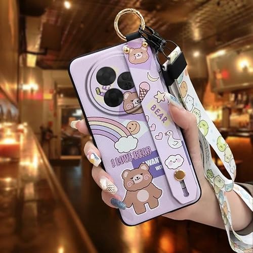 Phone Case Compatible with TCL NxtPaper60 Ultra, Cute Anti-knock Lanyard Shockproof Dirt-resistant Anti-dust Back Cover Waterpro