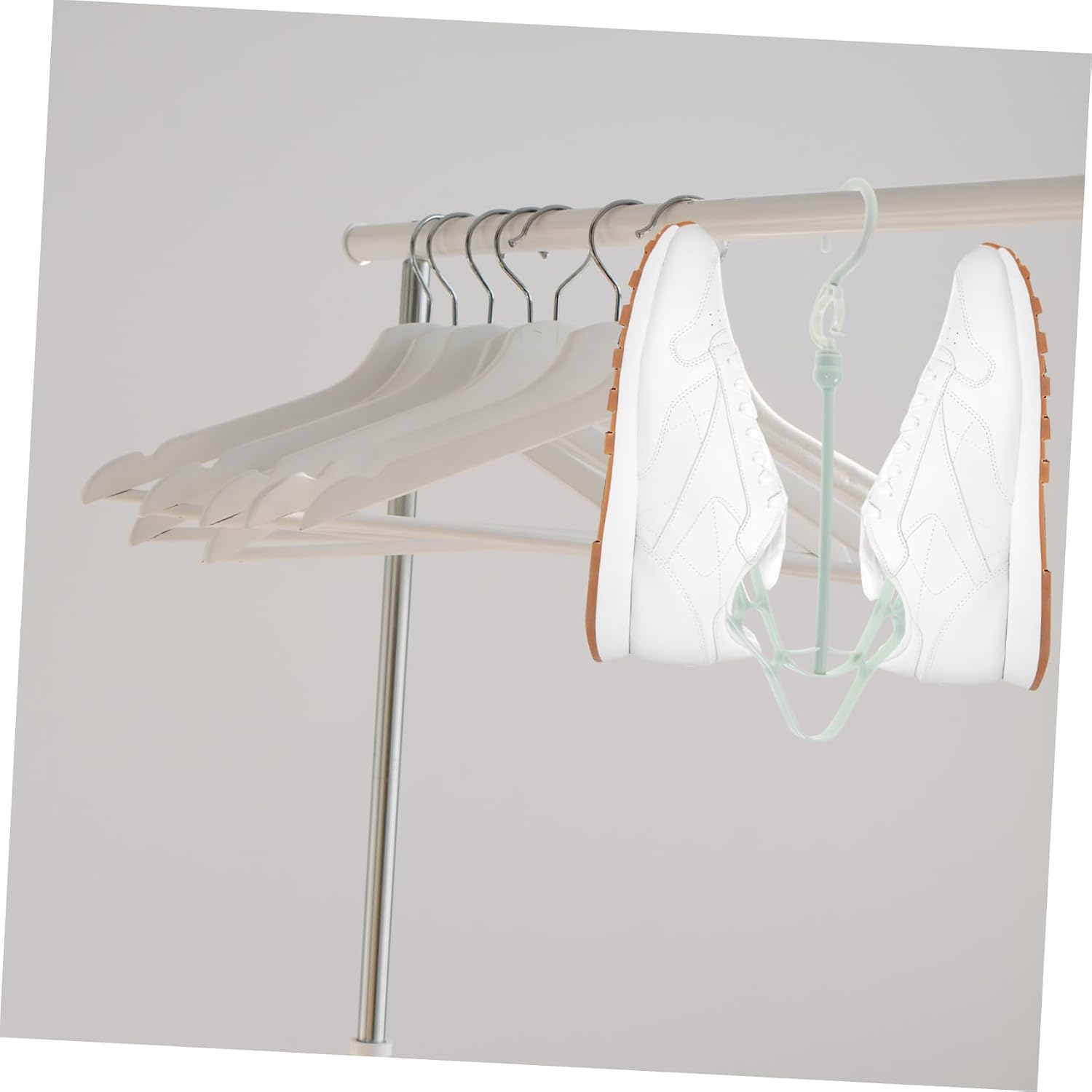 KOMBIUDA 2pcs Multifunctional Plastic Shoes Drying Rack Organizer Lightweight Hanging Shelf for Boots and Shoes -crumple Design Portable Storage Light Green