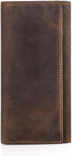 UCCKEYI Cuero genuino 2 ranuras pluma estilográfica caja de almacenamiento bolsa botón cierre regalo